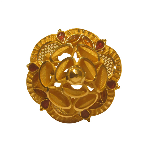 Ladies Flower Shape Gold Ring