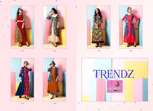 6 Color Mix Rayon Long Kurtis