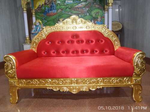 Royal Gold Plated Red Sofa