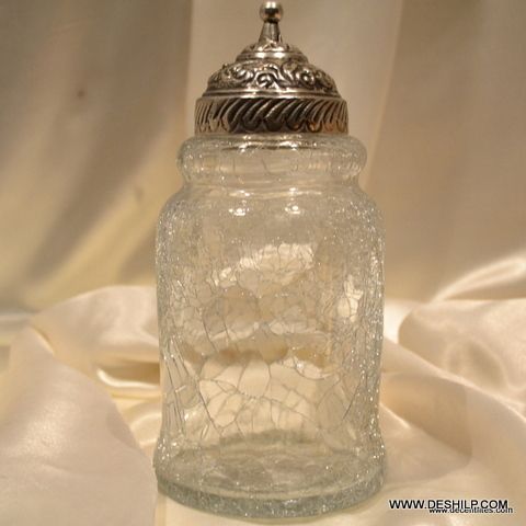 Transparent Glass Jars Quilted Crystal Mason Jar