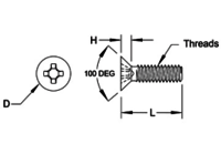 100° CSK Head Screw