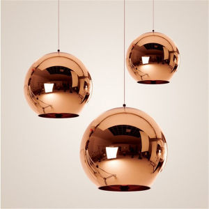 Copper Globe Pendant Lamp
