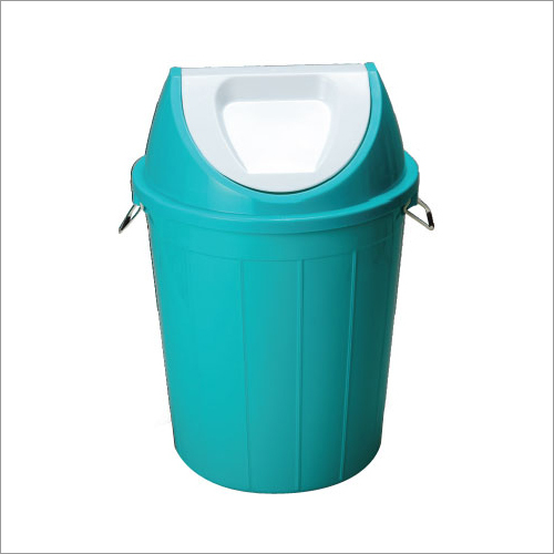 Sky Blue And White Swing Lid Bins