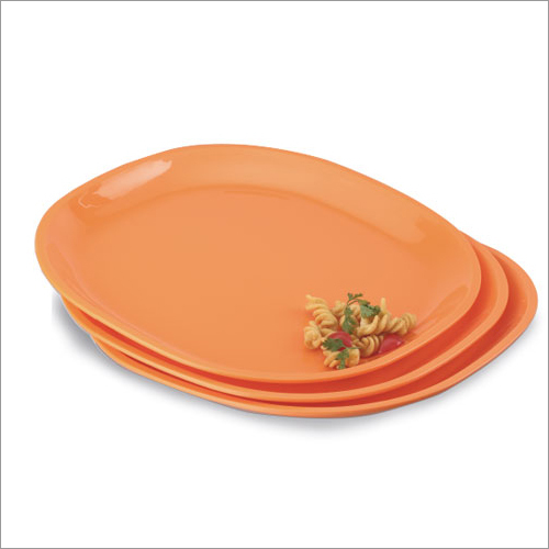 Orange Olive Square Plates