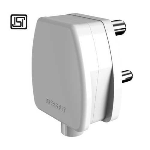 Pressfit Gold 6 Amp. 3 Pin Plug Top - Polycarbonate Body 240 Volt White | Heavy Brass Terminals High Efficiency for Electrical Applications