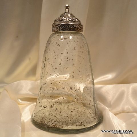 UNIQUE GLASS JAR WITH FITTING