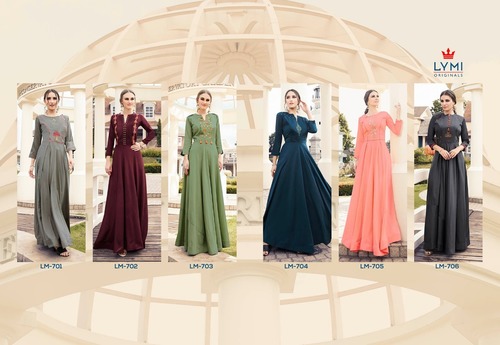 6 Colors Branded Hand Work Kurtis