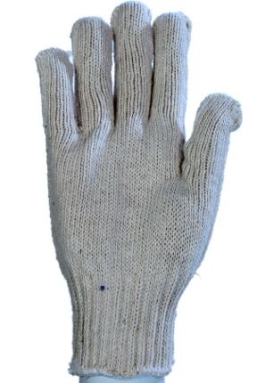 Natural White Cotton Knitted Gloves