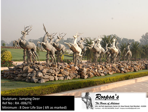 As Per Customer Choice Jumping Deer Sculpture