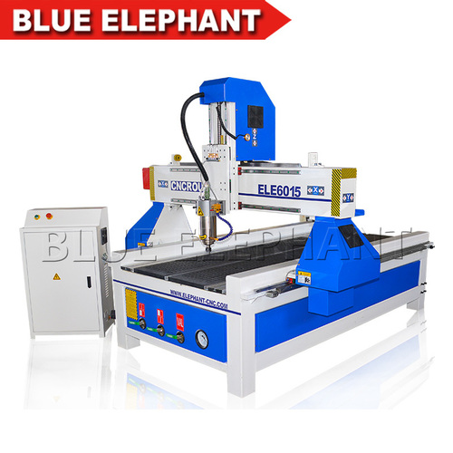 Vacuum Cleaning System Blue Elephant 6015 Cnc Router Wood Door And Furniture Engraving Wood Cutting Machine Price
