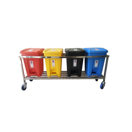 Plastic Pedal Dustbin With Stand 16 Ltr