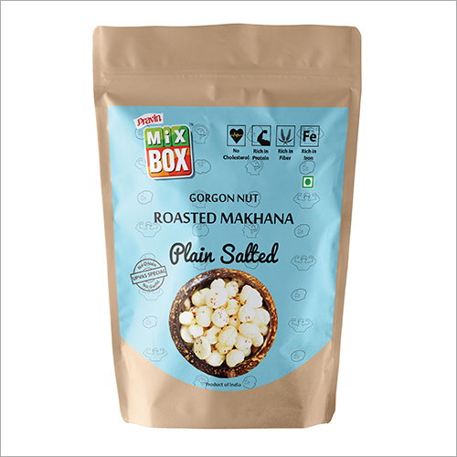 Plain Salted Makhana - 5 Suta Size | Organic Lotus Seeds, Premium Quality, Roasted, 4 Months Shelf Life, Exquisite Rock Salt Flavor