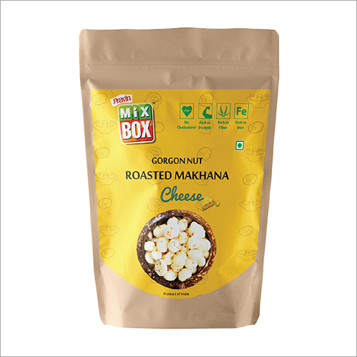 Roasted Makhana Cheese Flavour - Organic Lotus Seeds, 5 Suta Size, Brown Pack | Non-Broken, Dried, Rich in Protein, High in Antioxidants