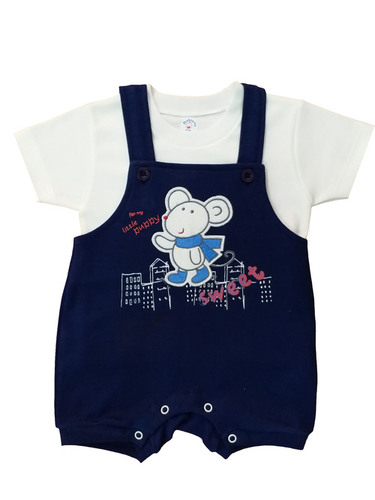 Romper - Cotton Material, O-Neck Collar, Navy and Red Colors | Printed Design for Boys, Ideal for Ages 0-5 Years, Perfect for Summer