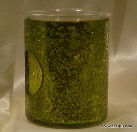 GREEN GLASS AROMA OIL BURNERS