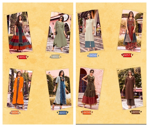 8 Colors Designer Party Wear Kurtis