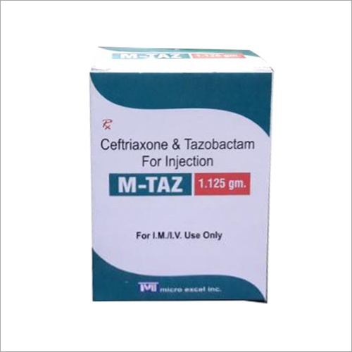 M-Taz 1.125Mg Injection Ingredients: Ceftriaxone 1000Mg + Tazobactam 125Mg