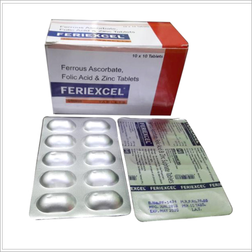 Ferrous Ascorbate Folic Acid And Zinc Tablets - High-Quality Nutritional Support Iron Deficiency Anemia Remedy DNA Protection Formula Cell Growth Enhancement