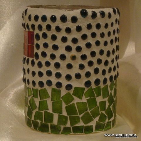 GLASS MOSAIC CANDLE HOLDER