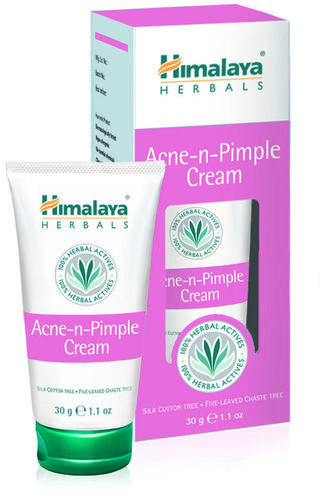 Himalaya Acne N Pimple Cream - Cream Formulation, For Adults and Children | Contains Silk Cotton Tree, Aloe Vera, Five-leaved Chaste Tree, Heals Pimples, Controls Breakouts, Keeps Skin Soft