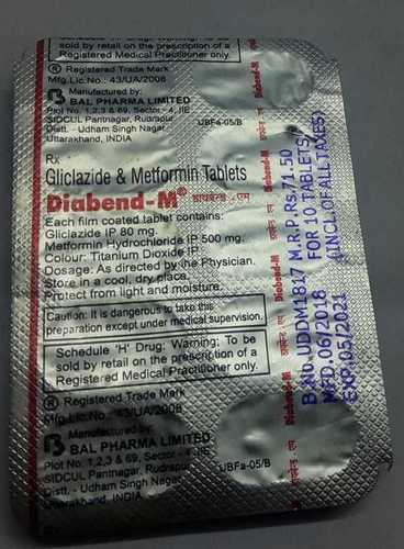 Gliclazide Metformin Tablets General Medicines