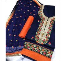 Multy Embroidered Silk Dress Materials Suit