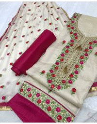 Embroidered Silk Dress Materials Suit