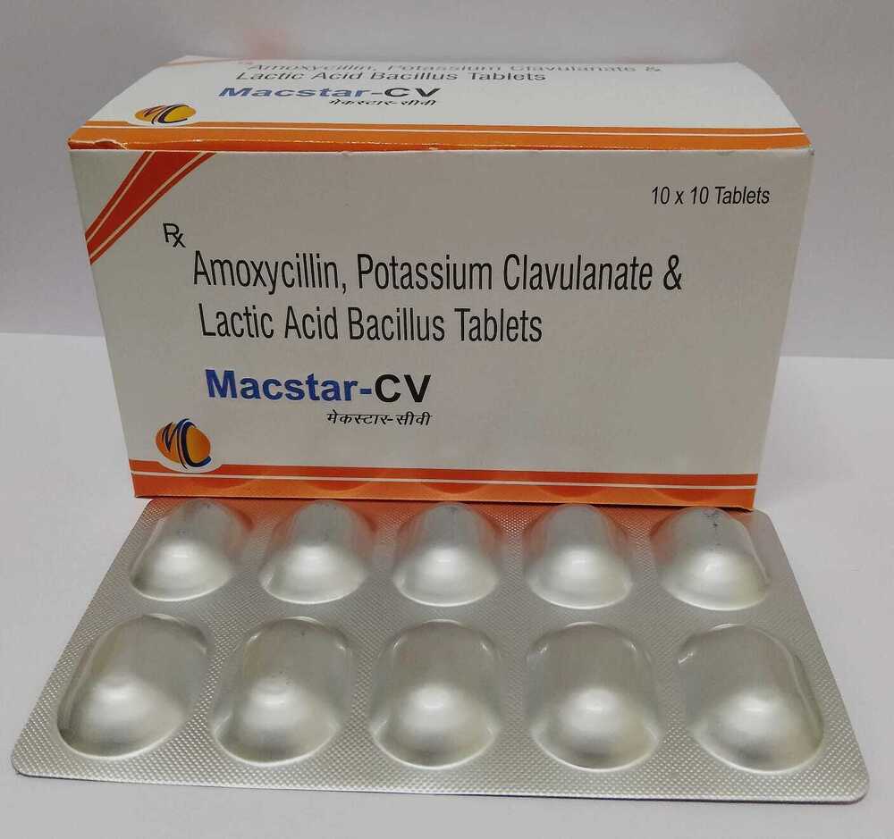 AMOXICILLIN 500MG+CLAVUNIC ACID125 MG TAB+LACTIC ACID BASCILLUS 60000 SPORES