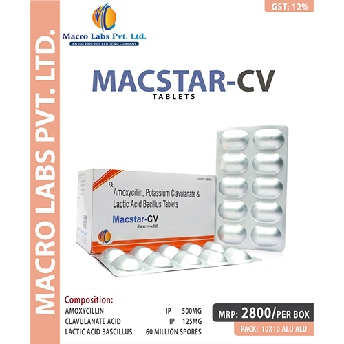 AMOXICILLIN 500MG CLAVUNIC ACID125 MG TAB LACTIC ACID BASCILLUS 60000 SPORES