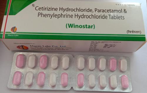 Cetirizine 5mg,Phenylephrine 5 Mg,Paracetamol 325 Mg Tablet