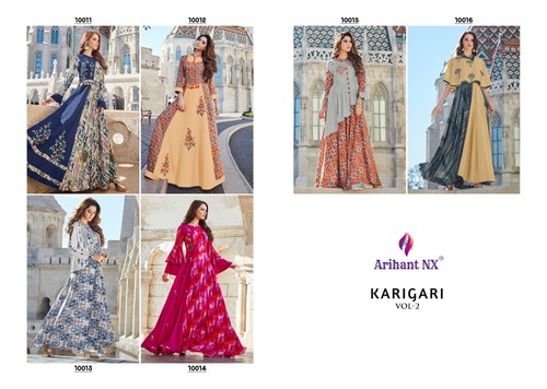 6 Colors Party Wear Rayon Kurtis