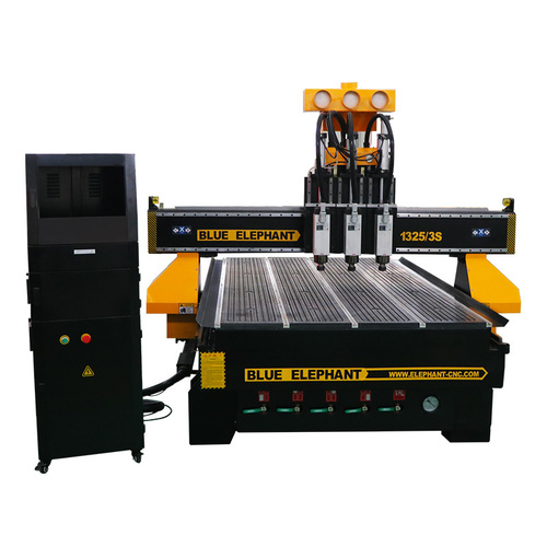 Yellow Jinan Blue Elephant Cnc Router Engraver 1325 For Wood Logs