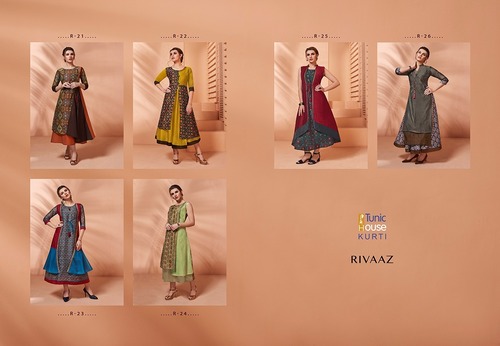 Printed Silk Gown - M-38, L-40, XL-42, XXL-44 | Breathable, Quick Dry, Embroidered with Inner Attached, Bohemian Style