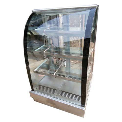 Display Counter - Glass and Steel Silver 3 Shelves | Attractive Design Multiple Sections Quick View Retail Display