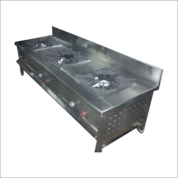 3 Burner Commercial Gas Range - Stainless Steel, Customizable Size | Durable, Corrosion-Resistant, Sturdy, Easy-to-Clean