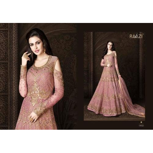Designer Ethnic Salwar Suits - Cotton Full Sleeves Light Pink | Breathable No Fade Washable