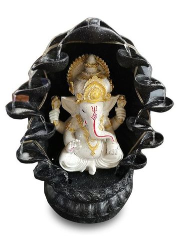 Black & White Ganesha Indoor Water Fountain