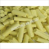 Double Refined Sulphur Rolls - 50 Kg Bright Yellow Solid, 99.5% Purity, 0.1% Max Ash Content | Versatile Applications In Fertilizers, Plastics, And Metal Production