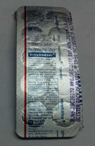 Diclofenace Sodium Paracetamol Tablets Specific Drug