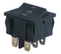 Sub-miniature Rocker Switches Duble Pole - Color: Black