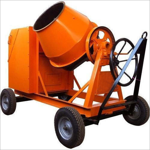 Half Bag Concrete Mixer Machine - Steel, 1200x1000x1500 mm, Orange | Easy Operation, Durable Build, High Capacity, Efficient Mixing, Low Maintenance