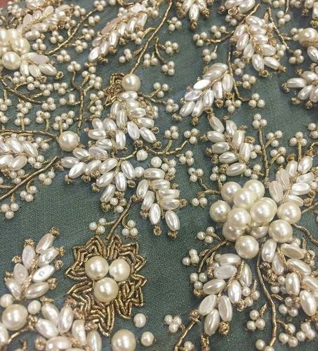 Moti Work  Fabric / Moti Work Machine Embroidery