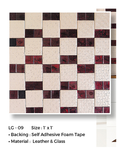 Wall Frame Materials Leather+Glass Mosaic