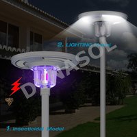 1800 Lumens Fully Automatic Remote Controlled, Colored & Insect Killer All-In-One LED Solar Courtyard/Landscape Light