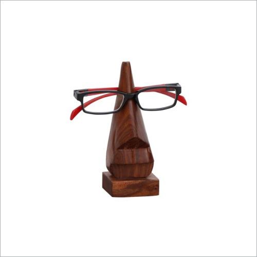 Hand Carved Wooden Nose Shape Spectacle Holder