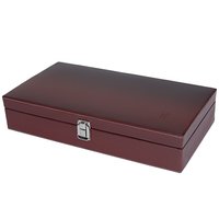 Hard Craft Watch Box Case PU Leather for 12 Watch Slots - Maroon