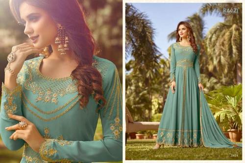 Hand Embroidered Salwar Suits - Cotton, Age 15-20, Sea Green | Breathable, No Fade, Washable, Perfect for Young Women
