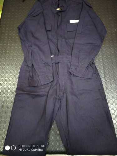 Factory Uniform - Cotton Blend, Size S-XXL | Navy Blue, Multiple Pockets, Zipper Closure, 1 kg Weight for Factory Work and Industrial Settings