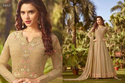 Designer Party Wear Salwar Kameez - Cotton, Light Green, Printed, Long Sleeve, Full Sleeves | Washable, Breathable, No Fade Features