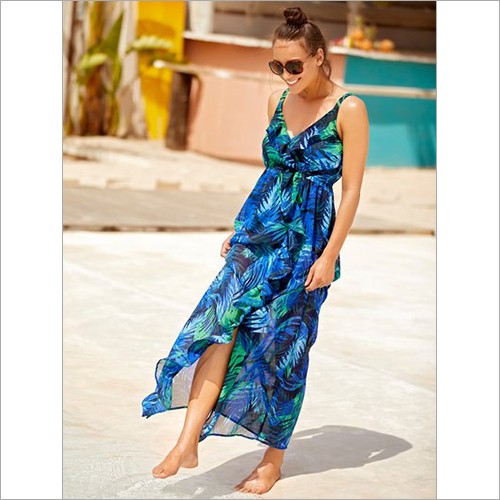 Ladies Printed Beachwear Dress Size: Small